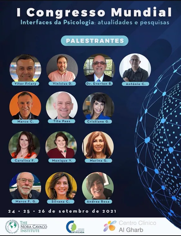 Cartaz do I Congresso Mundial Interfaces da Psicologia, em Portugal